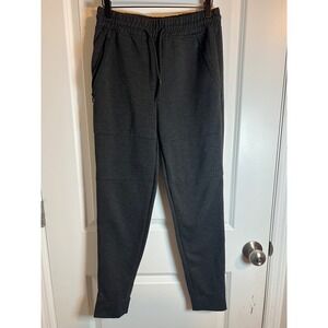 WT02 Mens Jogger Pants Moto Knee Paneling Charcoal Gray Size M